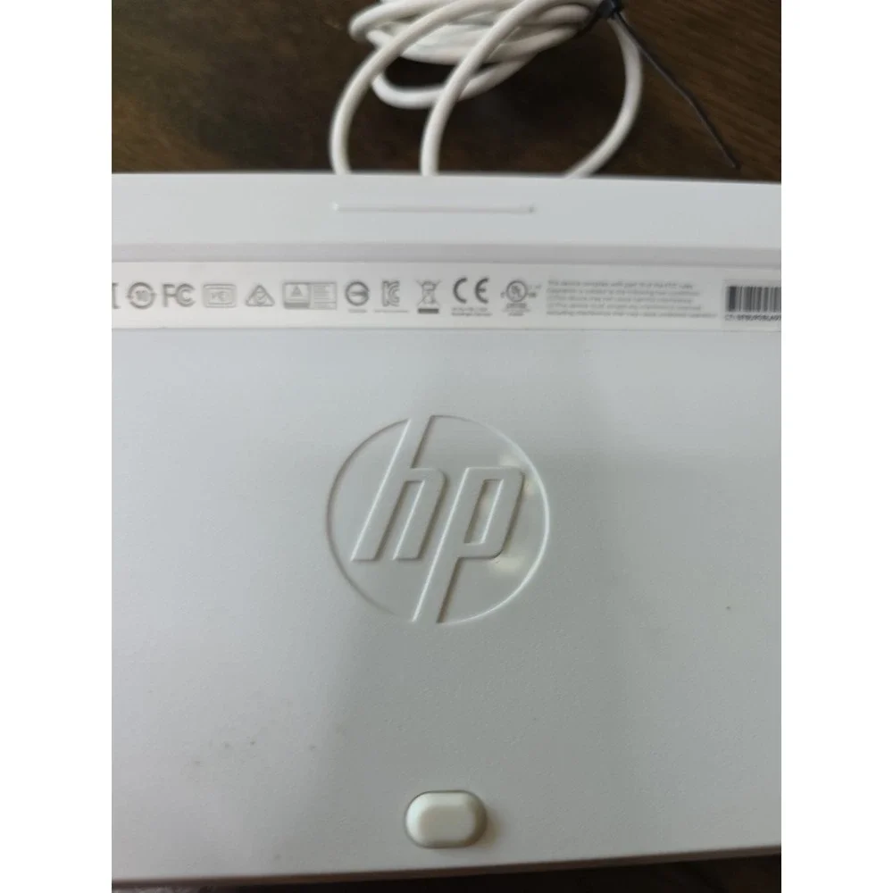 HP‎ KBAH21 USB Wired Super Slim Thin White PC Keyboard Lightweight Z1